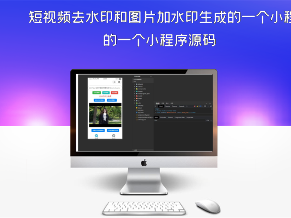 短视频去水印和图片加水印生成的一个小程序源码